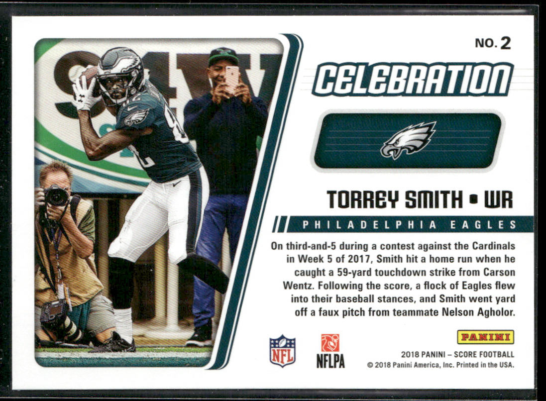 Torrey Smith 2018 Score Celebration #2 Philadelphia Eagles