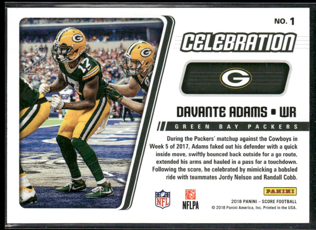 Davante Adams 2018 Score Celebration #1 Green Bay Packers