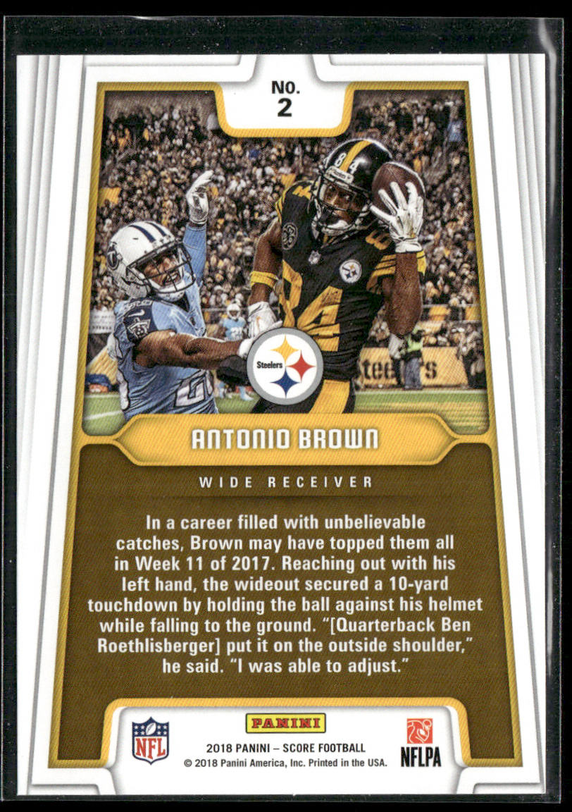 Antonio Brown 2018 Score All Hands Team #2 Pittsburgh Steelers