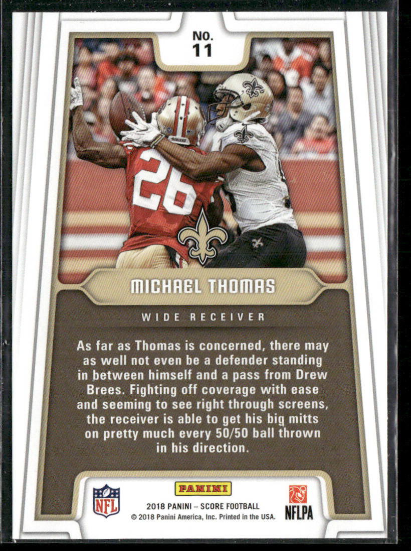 Michael Thomas 2018 Score All Hands Team #11 New Orleans Saints