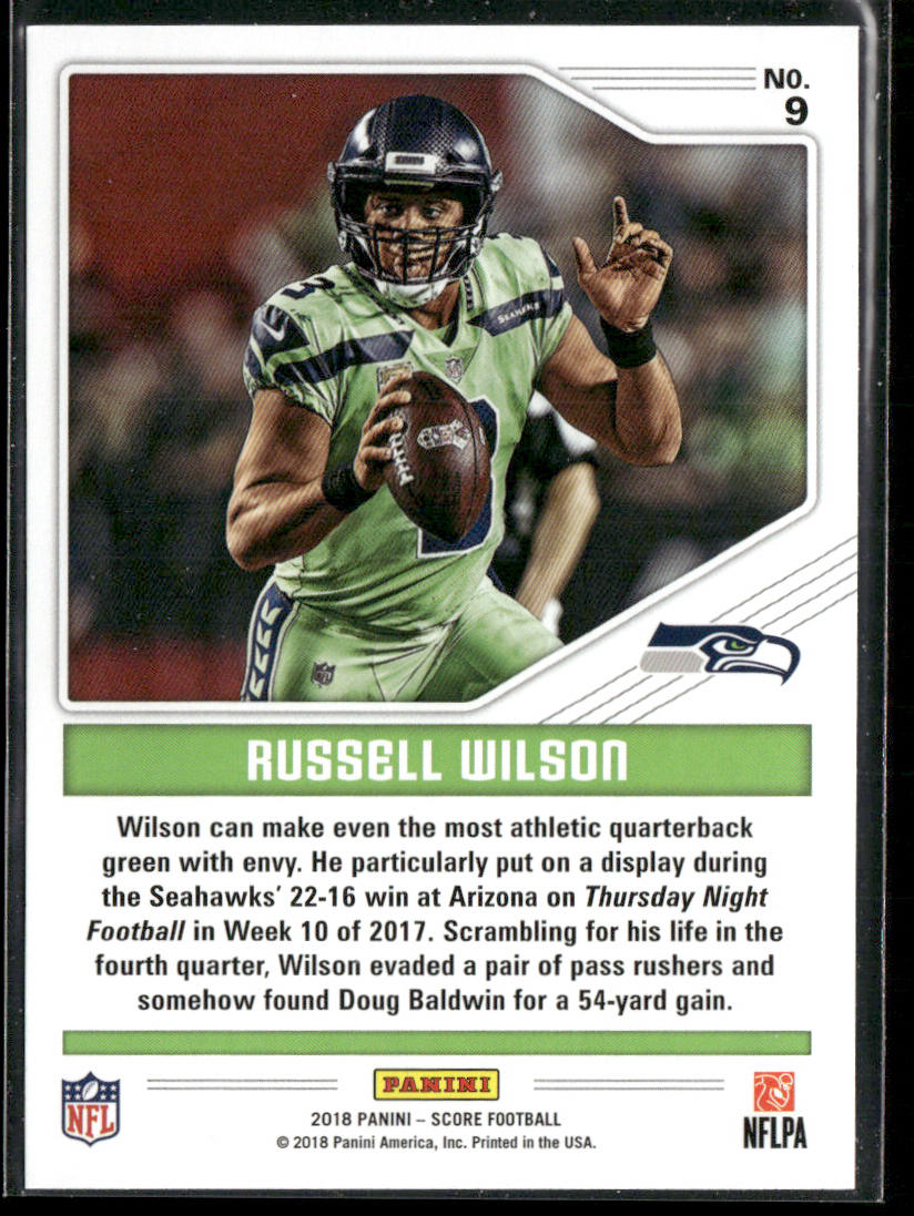 Russell Wilson 2018 Score Color Rush #9 Seattle Seahawks