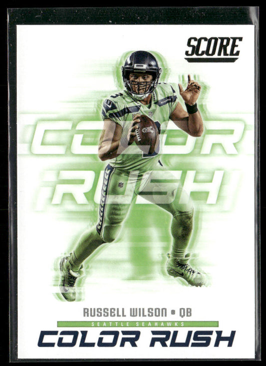 Russell Wilson 2018 Score Color Rush #9 Seattle Seahawks