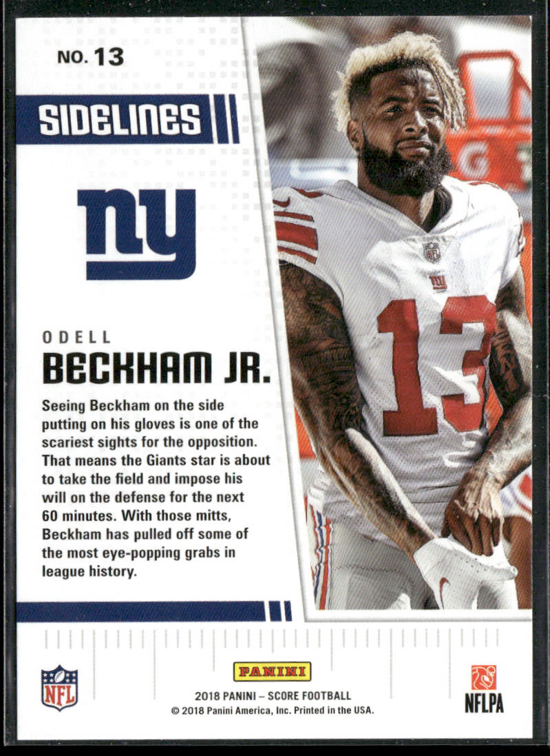 Odell Beckham Jr. 2018 Score Sidelines #13 New York Giants