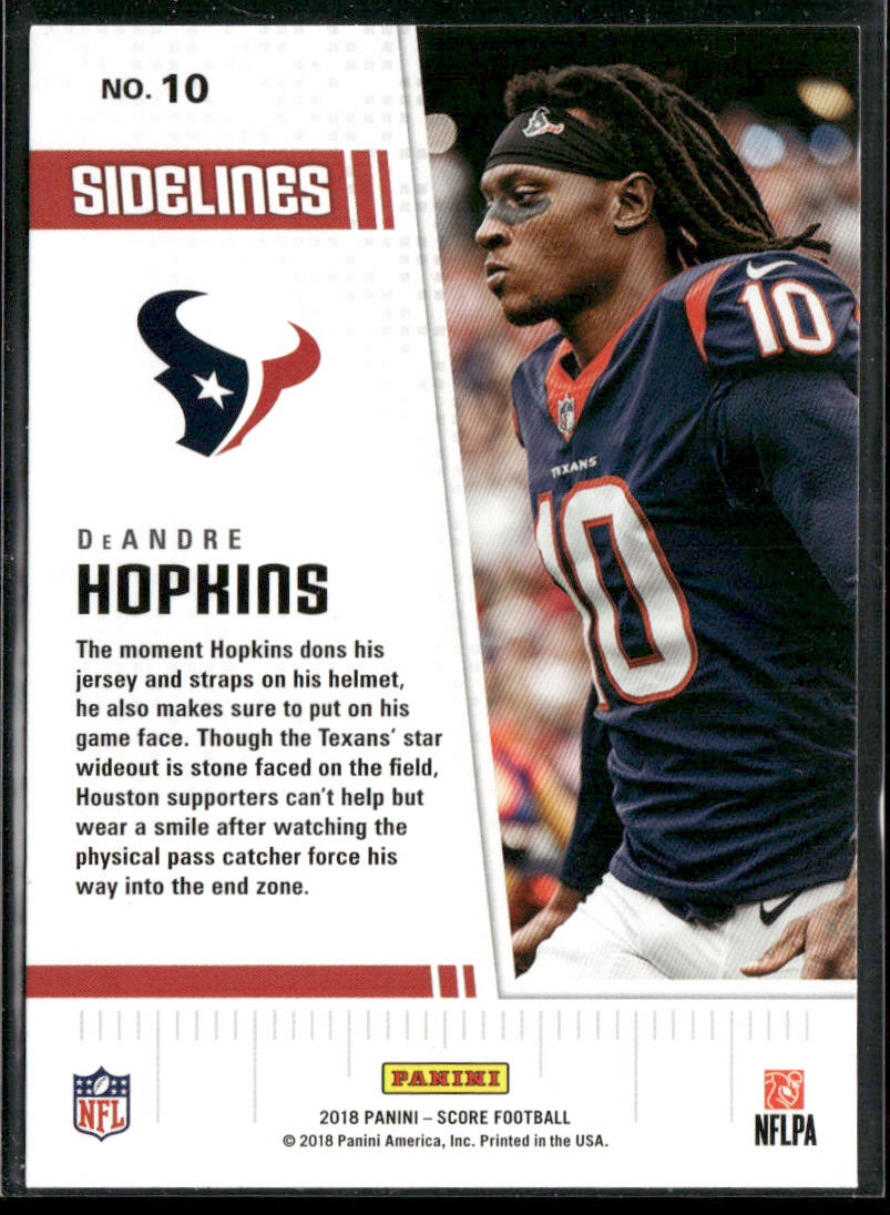DeAndre Hopkins 2018 Score Sidelines #10 Houston Texans