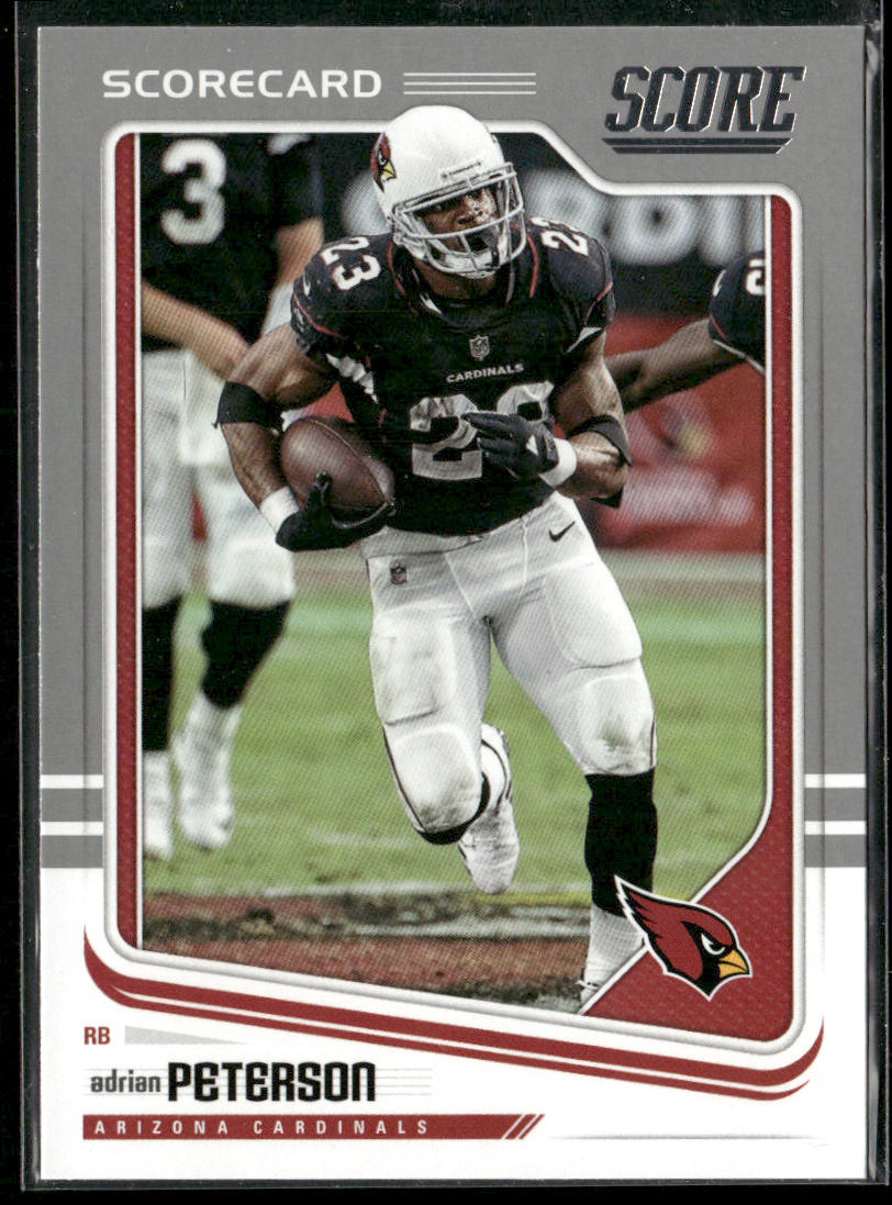Adrian Peterson 2018 Score Scorecard #4 Arizona Cardinals
