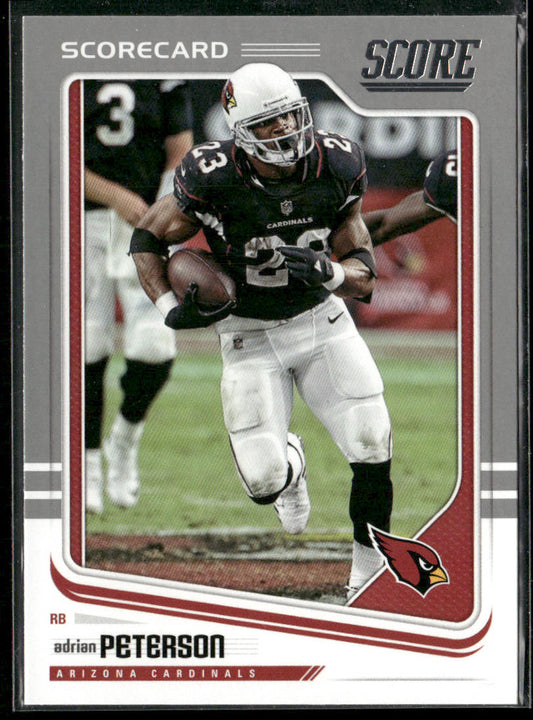 Adrian Peterson 2018 Score Scorecard #4 Arizona Cardinals