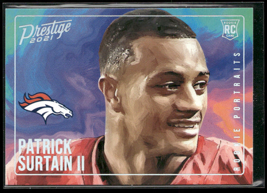 Patrick Surtain II 2021 Panini Prestige Rookie Portraits #RP-26 Denver Broncos