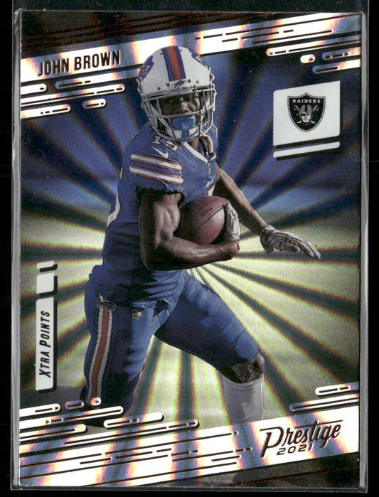 John Brown 2021 Panini Prestige Xtra Points Sunburst #139 Las Vegas Raiders