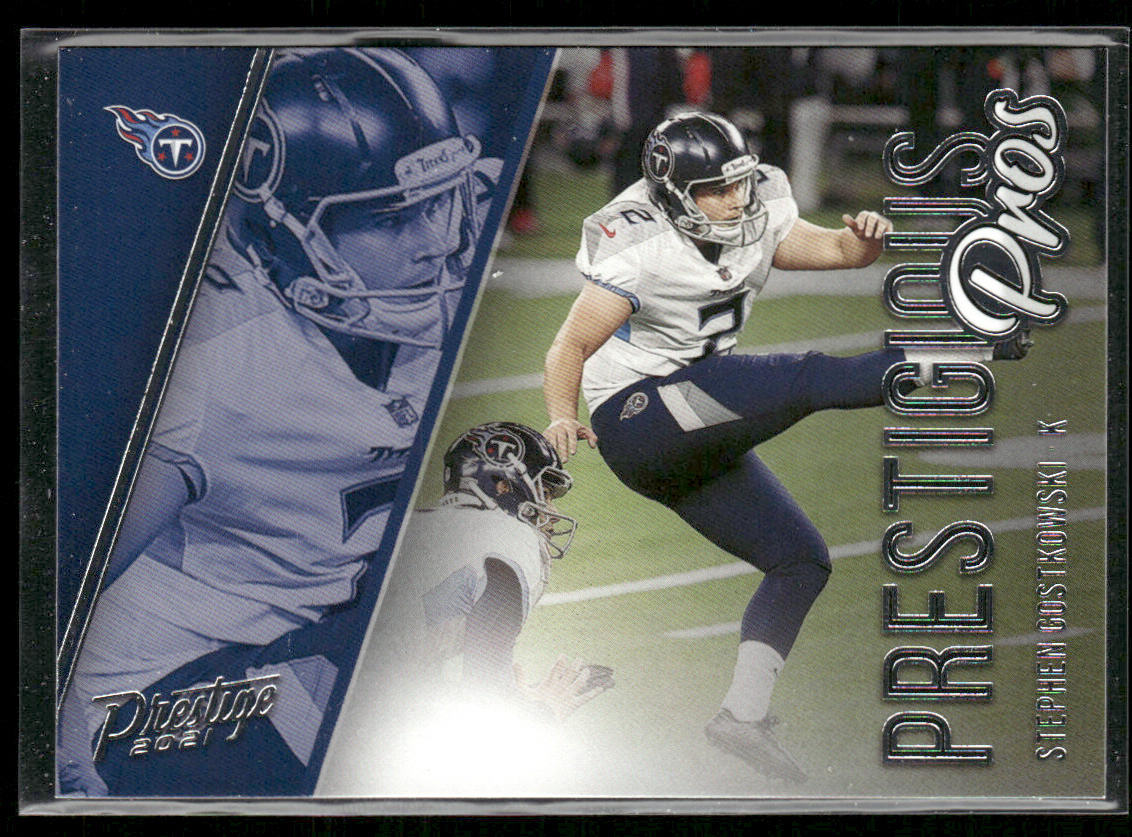 Stephen Gostkowski 2021 Panini Prestige Prestigious Pros #PP-SG Tennessee Titans