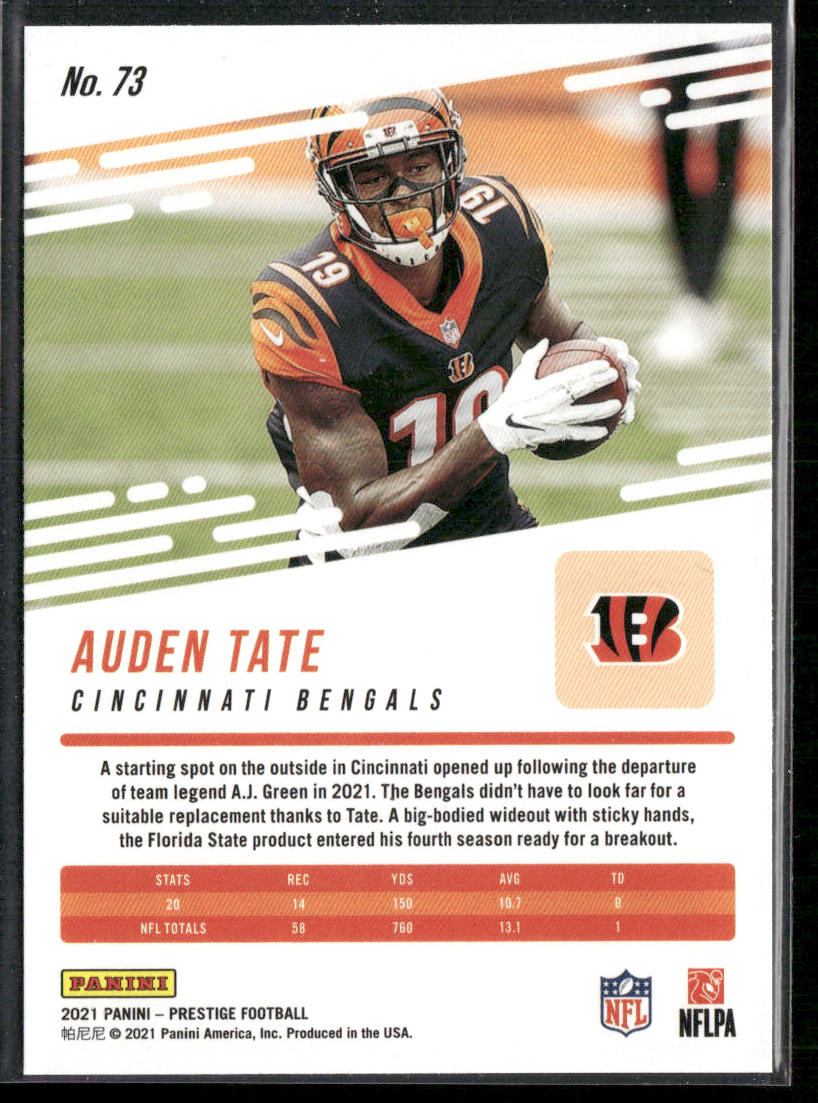 Auden Tate 2021 Panini Prestige Xtra Points Astral #73 Cincinnati Bengals