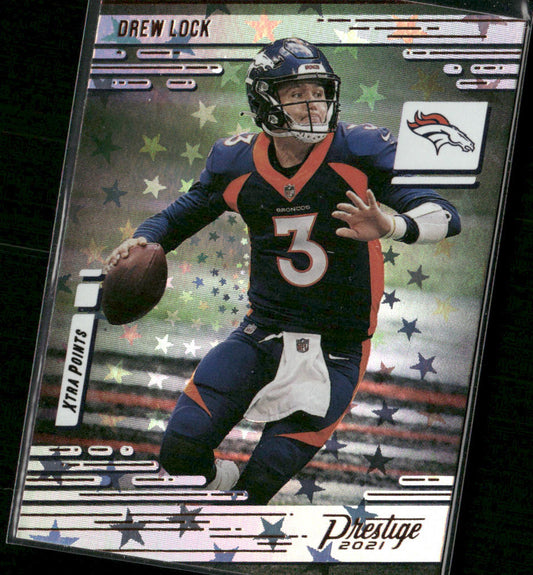 Drew Lock 2021 Panini Prestige Xtra Points Astral #41 Denver Broncos
