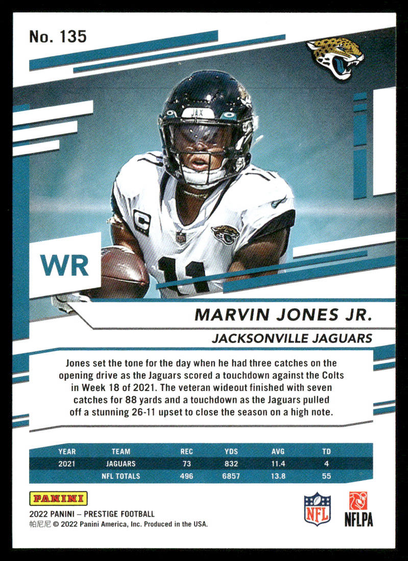 Marvin Jones Jr. 2022 Panini Prestige #135 Jacksonville Jaguars