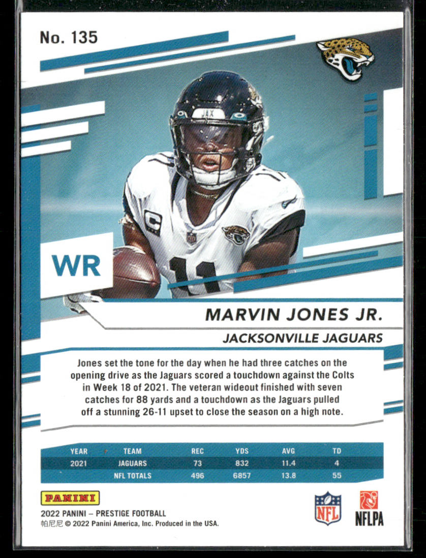 Marvin Jones Jr. 2022 Panini Prestige Xtra Points Sunburst #135 Jaguars