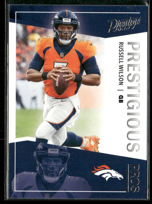 Russell Wilson 2022 Panini Prestige Prestigious Pros #PP-3 Denver Broncos