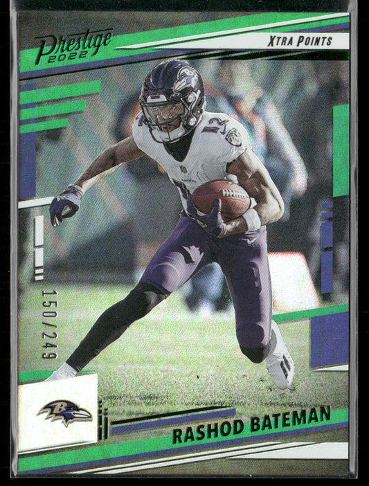 Rashod Bateman 2022 Panini Prestige Xtra Points Green #24 SN Baltimore Ravens
