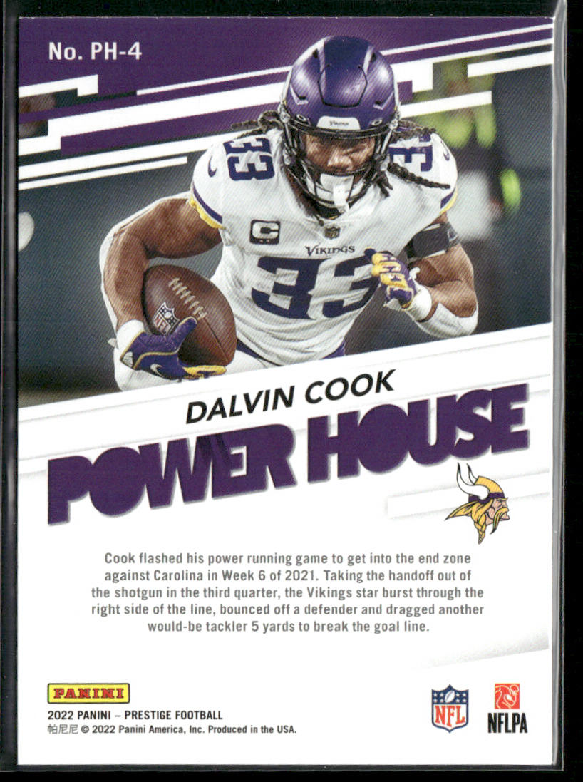 Dalvin Cook 2022 Panini Prestige Power House #PH-4 Minnesota Vikings