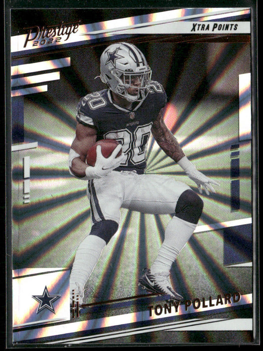 Tony Pollard 2022 Panini Prestige Xtra Points Sunburst #78 Dallas Cowboys