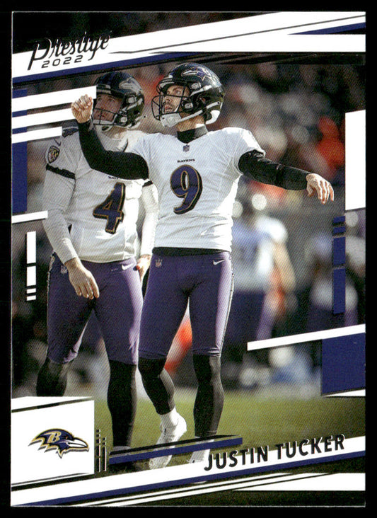 Justin Tucker 2022 Panini Prestige #27 Baltimore Ravens