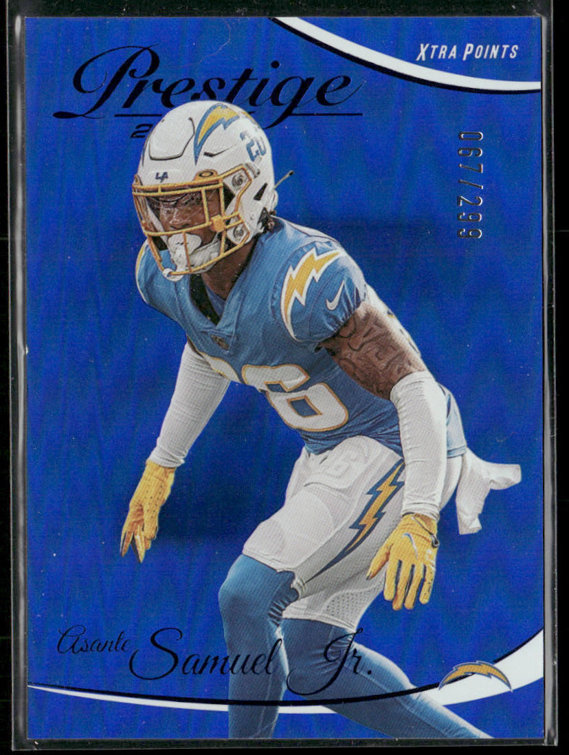 Asante Samuel Jr. 2023 Panini Prestige Xtra Points Premium Blue #160 SN Chargers