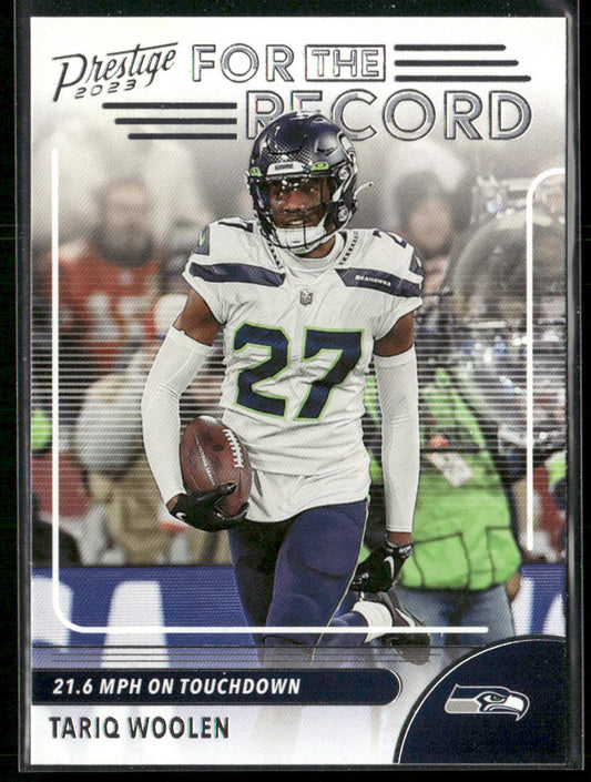 Tariq Woolen 2023 Panini Prestige For the Record #15 Seattle Seahawks