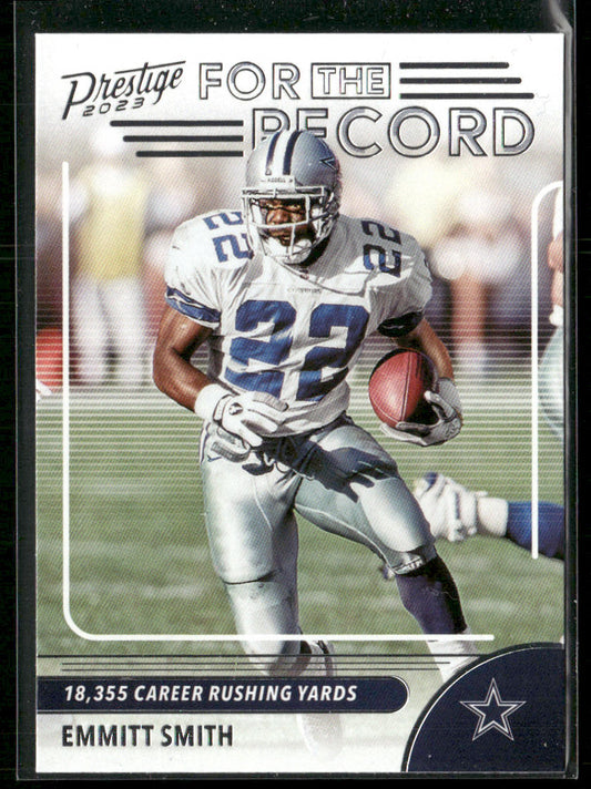 Emmitt Smith 2023 Panini Prestige For the Record #19 Dallas Cowboys