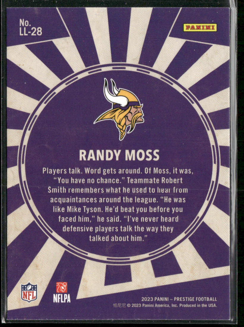Randy Moss 2023 Panini Prestige Living Legends #LL-28 Minnesota Vikings