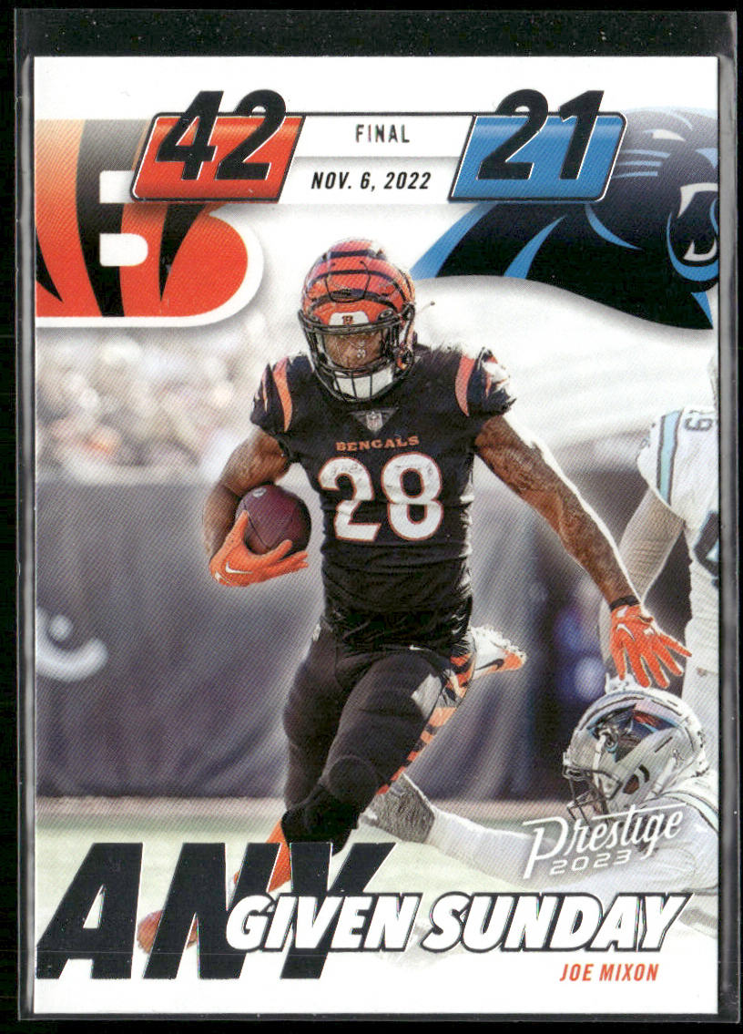 Joe Mixon 2023 Panini Prestige Any Given Sunday #AGS-9 Cincinnati Bengals