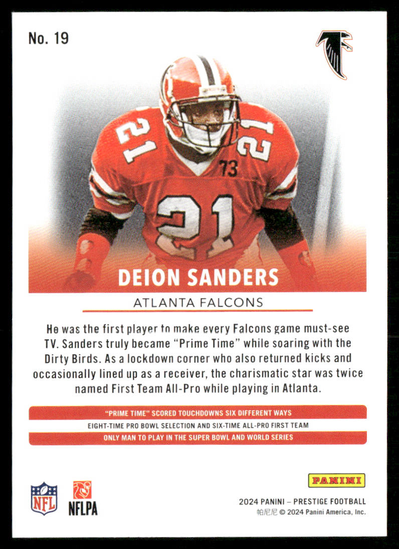 Deion Sanders 2024 Panini Prestige #19 Atlanta Falcons