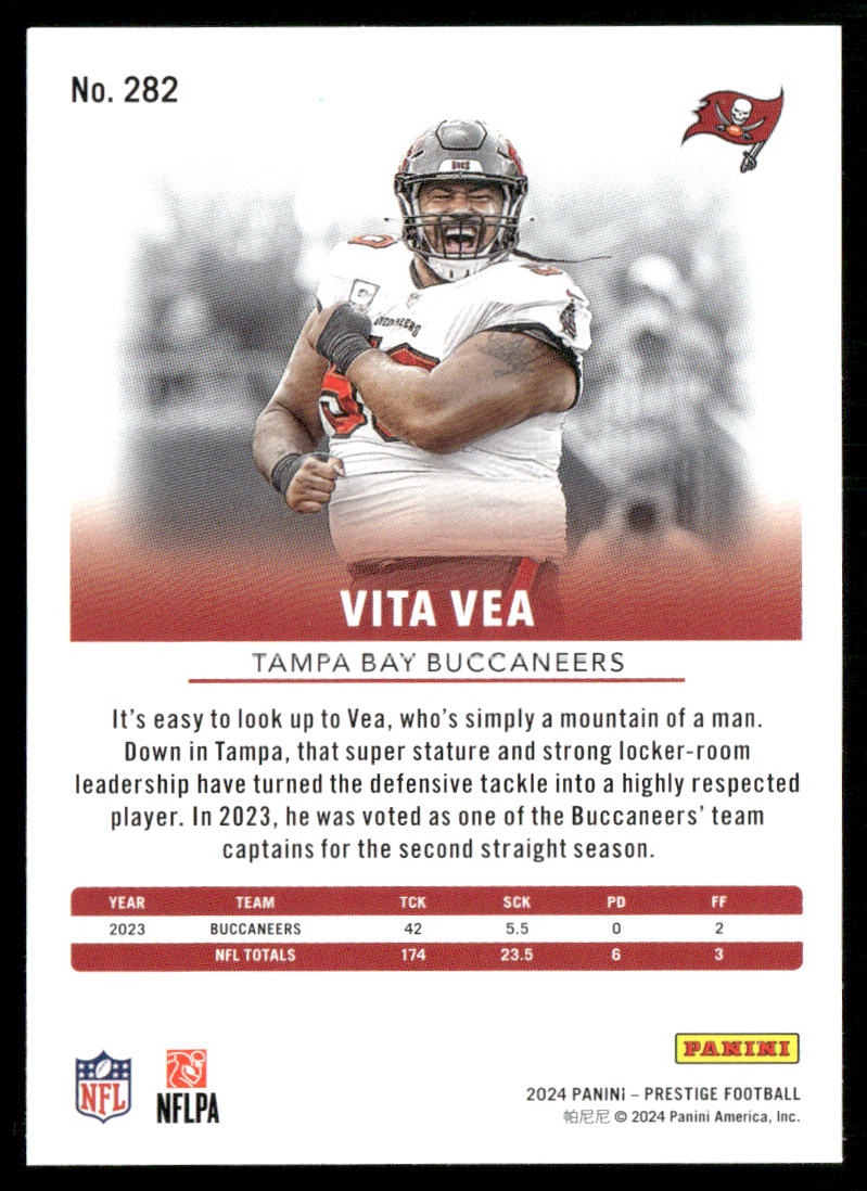 Vita Vea 2024 Panini Prestige #282 Tampa Bay Buccaneers