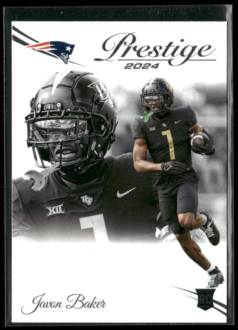 Javon Baker 2024 Panini Prestige #346 RC New England Patriots
