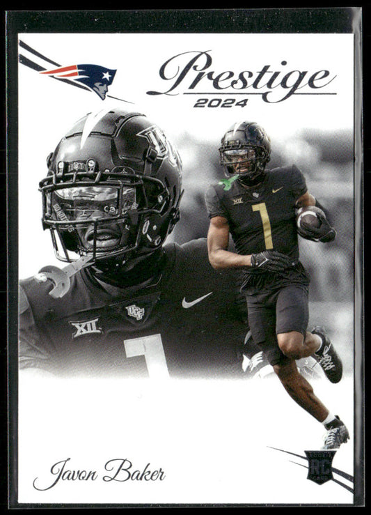Javon Baker 2024 Panini Prestige #346 RC New England Patriots
