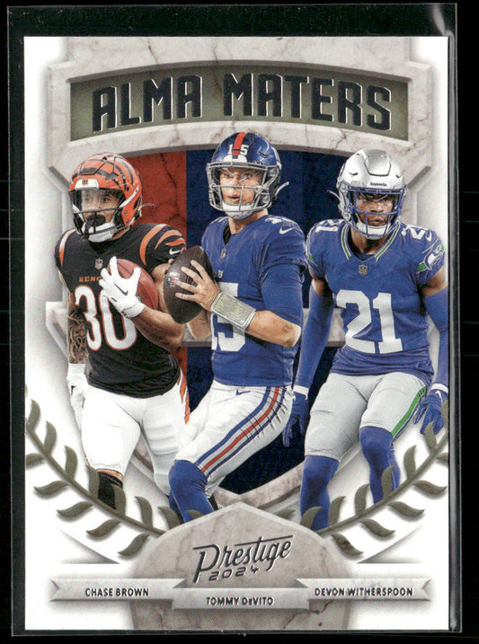 Chase Brown / Devon Witherspoon / Tommy DeVito 2024 Prestige Alma Maters #24