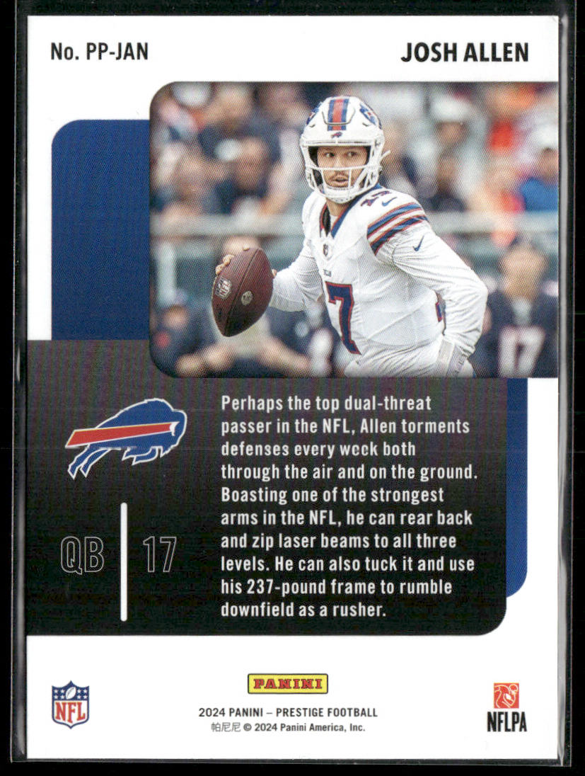 Josh Allen 2024 Panini Prestige Prestigious Pros #PP-JAN Buffalo Bills