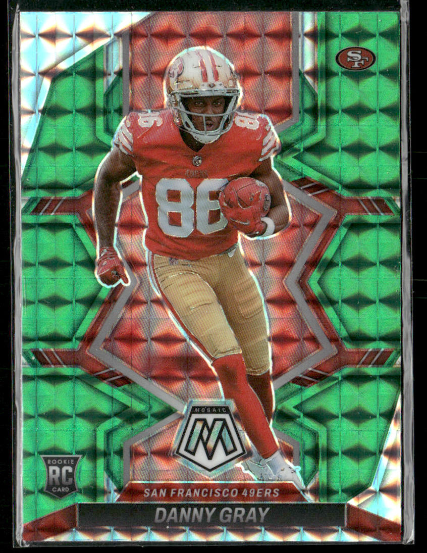 Danny Gray 2022 Panini Mosaic Mosaic Green #338 RC San Francisco 49ers
