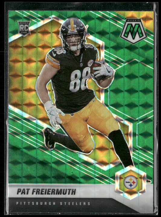 Pat Freiermuth 2021 Panini Mosaic Prizm Green #332 RC Pittsburgh Steelers
