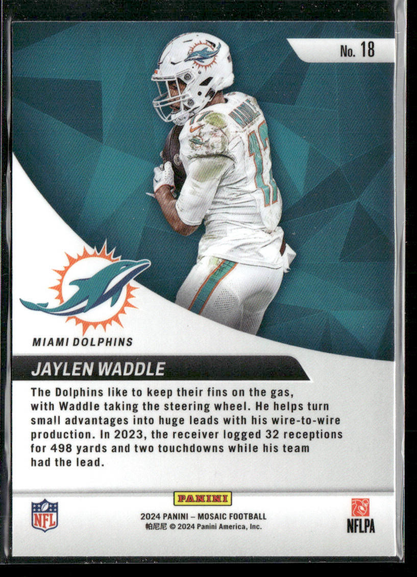 Jaylen Waddle 2024 Panini Mosaic Elevate Mosaic #18 Miami Dolphins