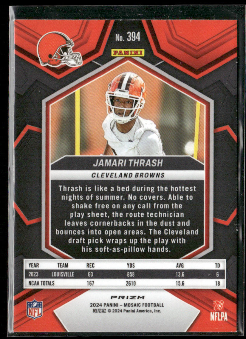 Jamari Thrash 2024 Panini Mosaic Silver #394 Cleveland Browns