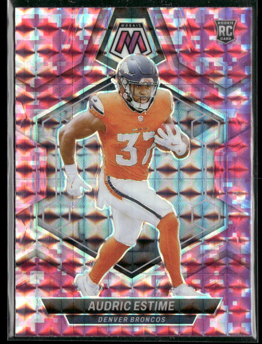 Audric Estime 2024 Panini Mosaic Mosaic Camo Pink #392 Denver Broncos
