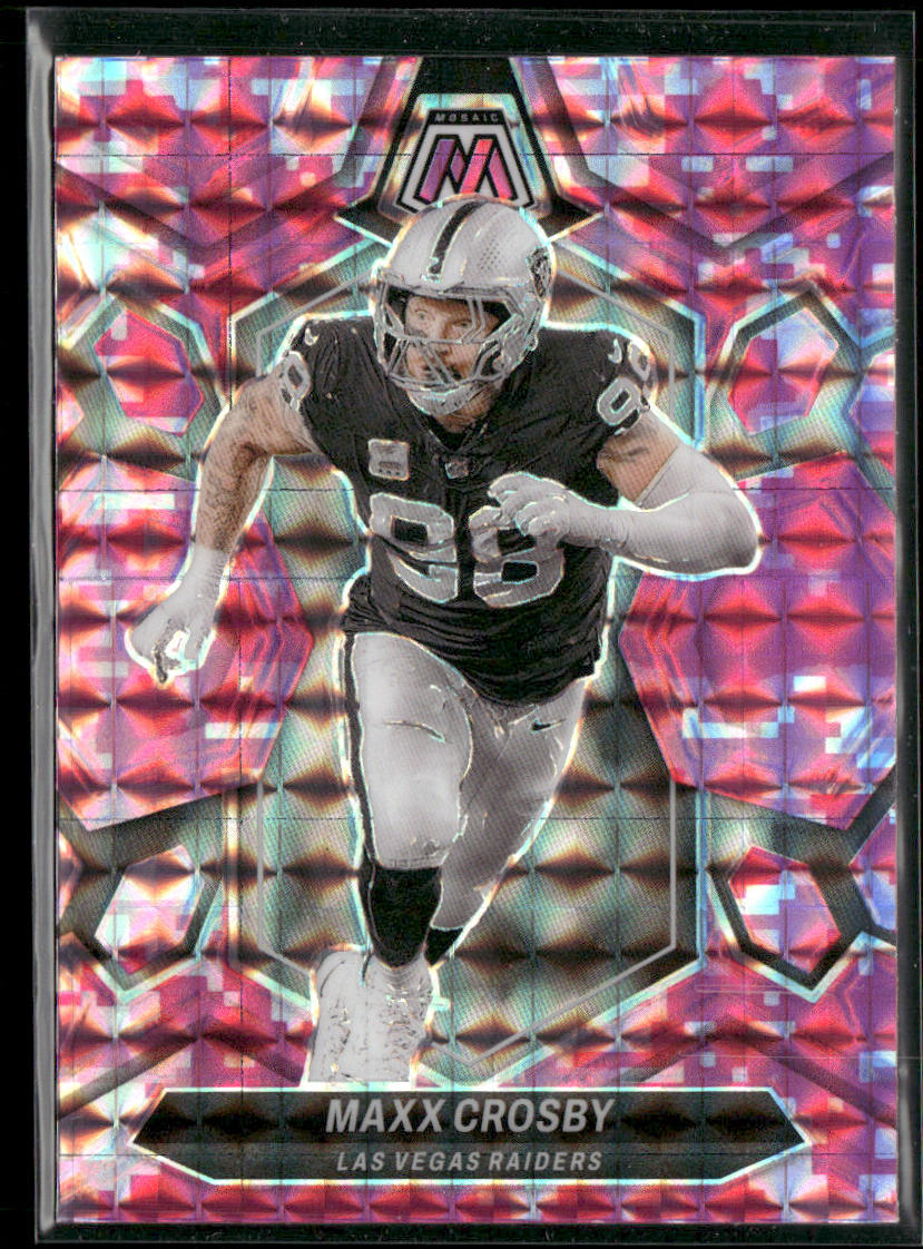Maxx Crosby 2024 Panini Mosaic Mosaic Camo Pink #118 Las Vegas Raiders