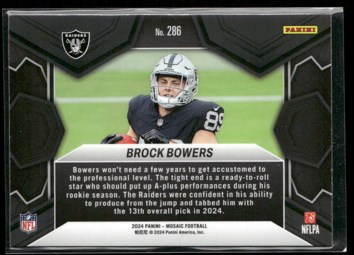 Brock Bowers 2024 Panini Mosaic #286 Las Vegas Raiders