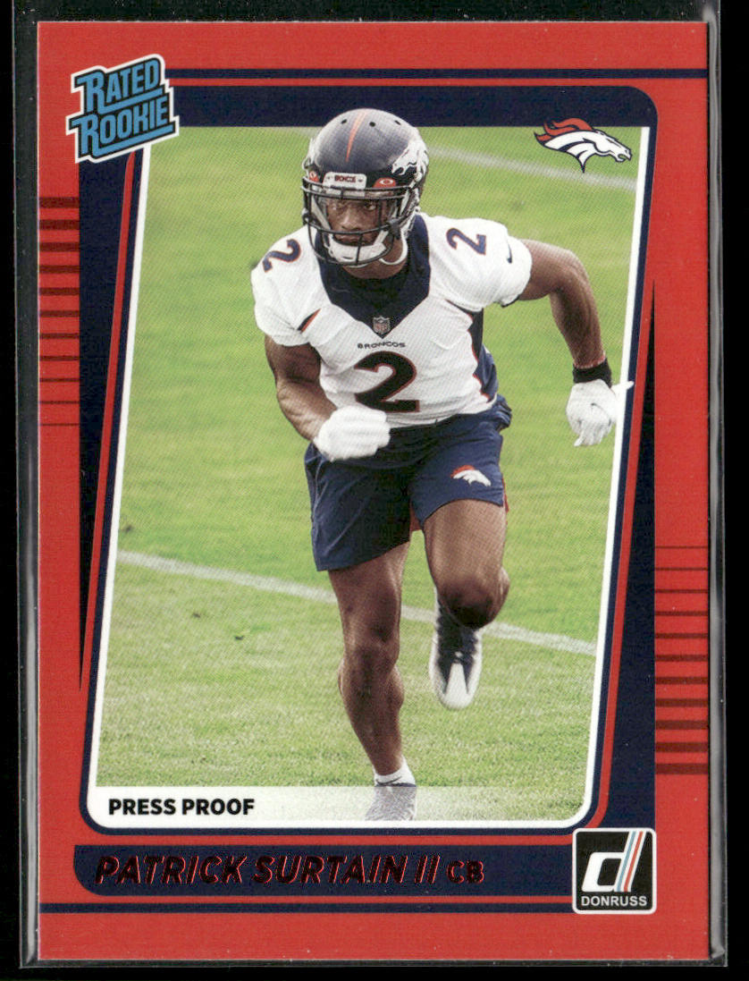 Patrick Surtain II 2021 Donruss Press Proof Red #330 RC Denver Broncos