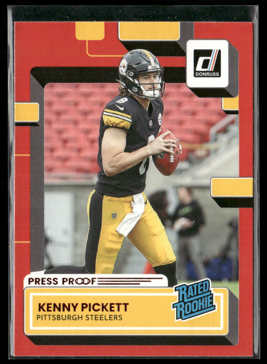 Kenny Pickett 2022 Donruss Red Press Proof #301 RC Pittsburgh Steelers
