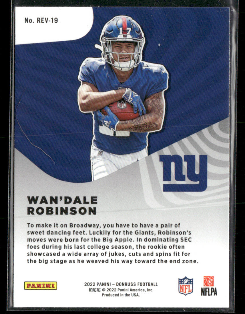 Wan'Dale Robinson 2022 Donruss Rookie Revolution #REV-19 New York Giants
