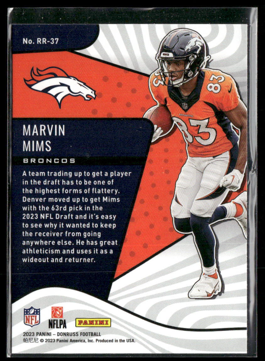 Marvin Mims 2023 Donruss Rookie Revolution #RR-37 Denver Broncos
