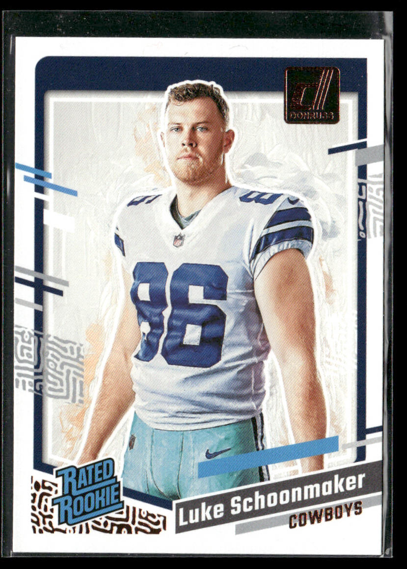 Luke Schoonmaker 2023 Donruss Rated Rookie Portrait #18 Dallas Cowboys