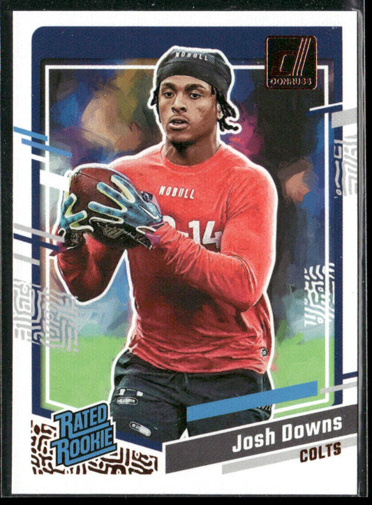 Josh Downs 2023 Donruss Rated Rookie Portrait #25 Indianapolis Colts