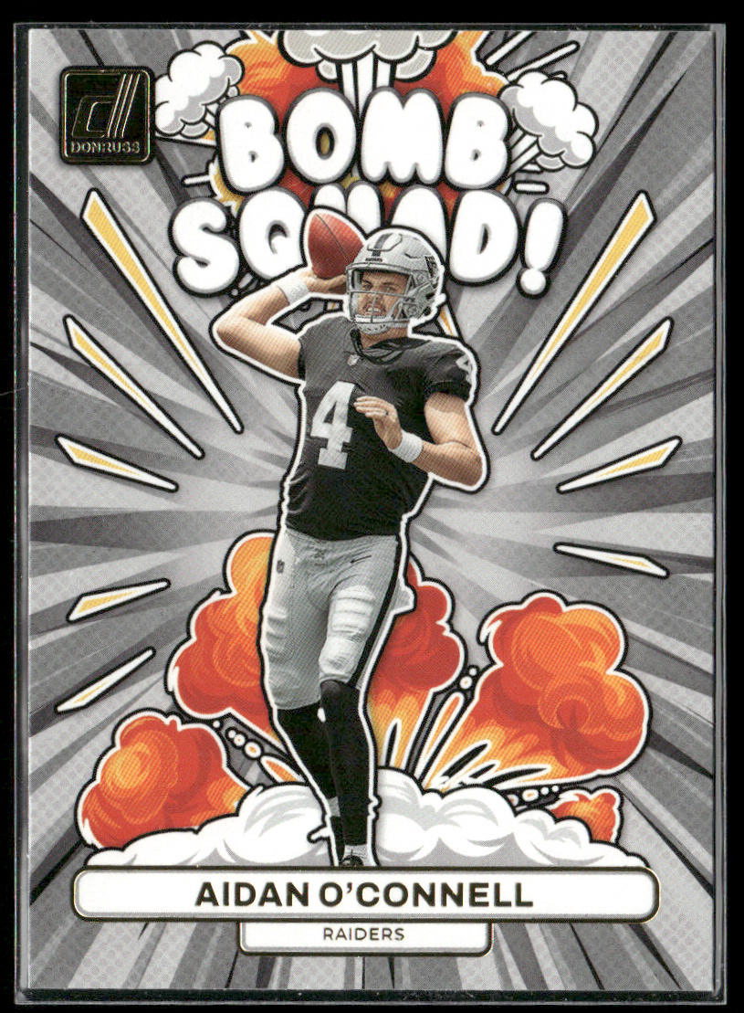 Aidan O'Connell 2023 Donruss Bomb Squad Holo #BS-5 SN Las Vegas Raiders
