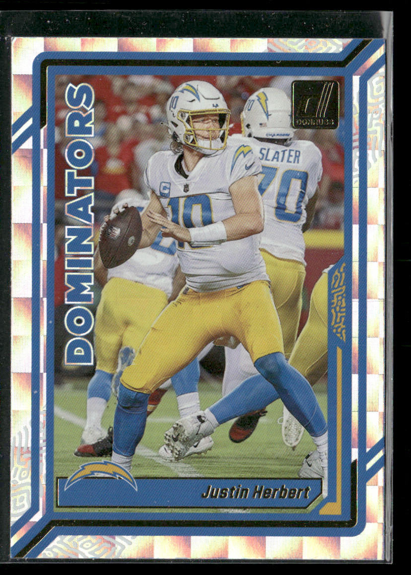 Justin Herbert 2023 Donruss Dominators #D-9 Los Angeles Chargers