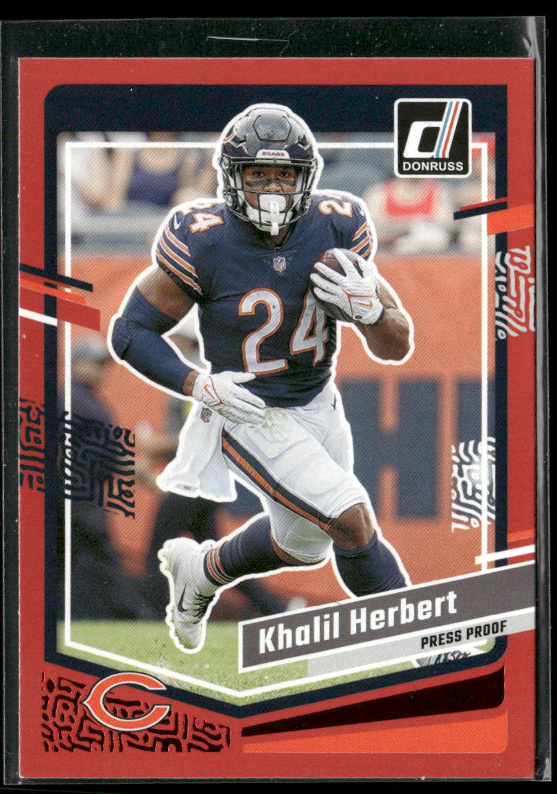 Khalil Herbert 2023 Donruss Press Proof Red #51 Chicago Bears