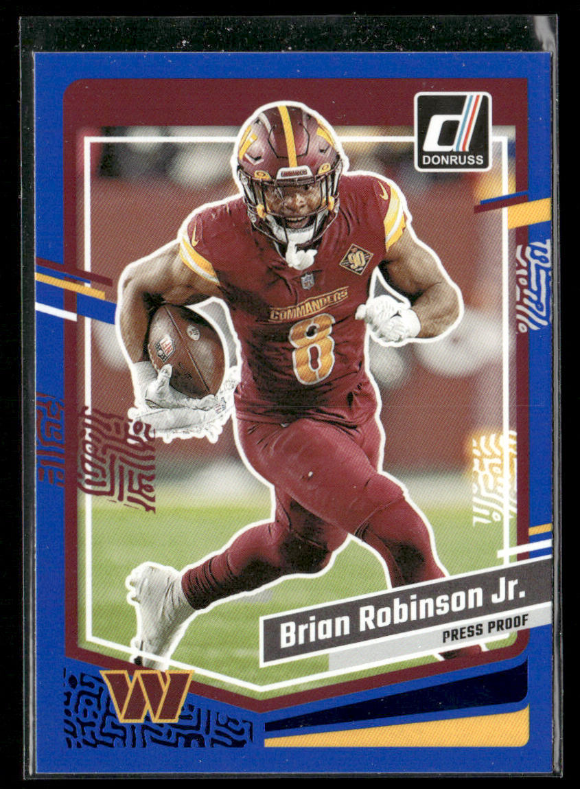 Brian Robinson Jr. 2023 Donruss Press Proof Blue #292 Washington Commanders